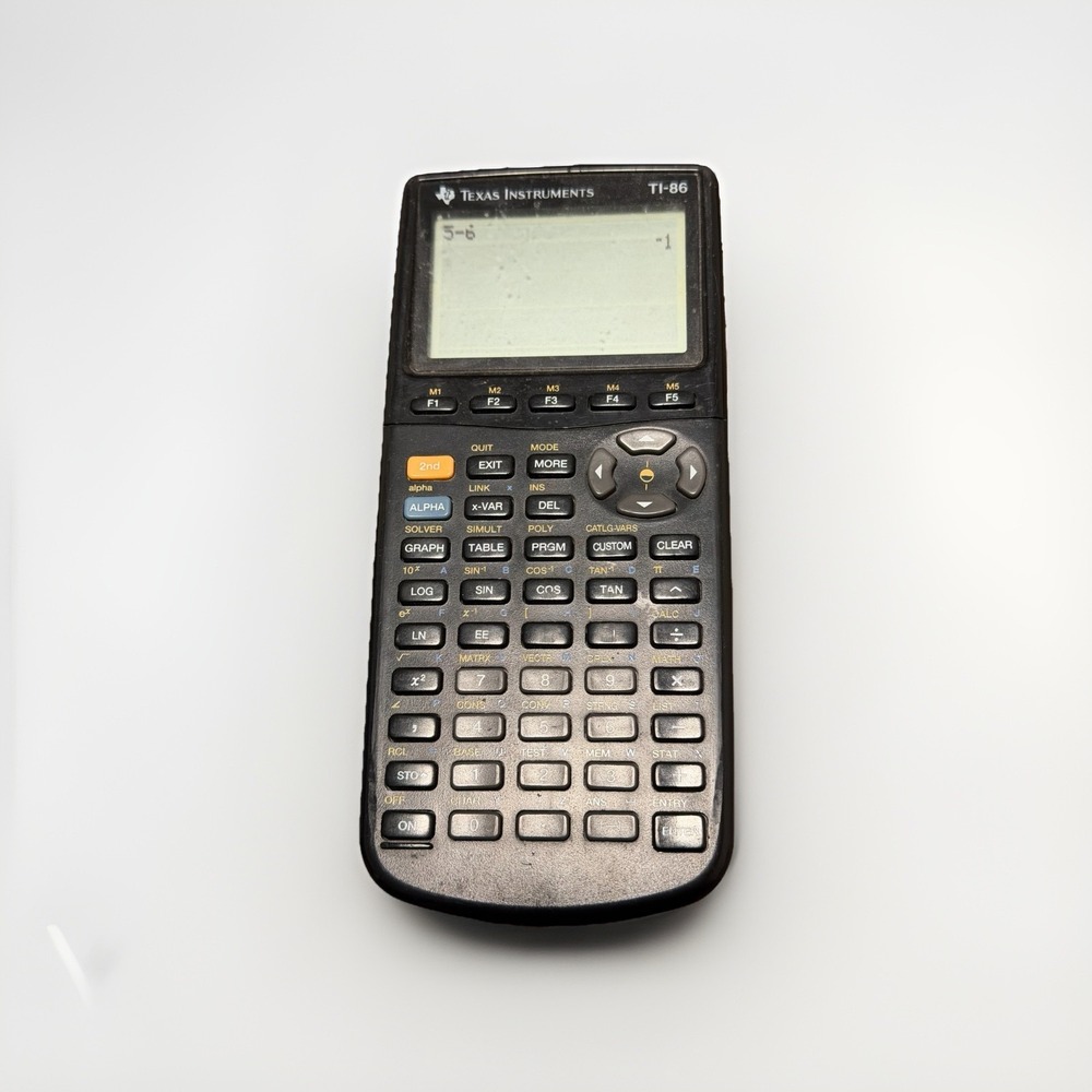 Texas Instruments TI-86 Graphing Calculator‎ Tested Working w Cover - Picture 2 of 3